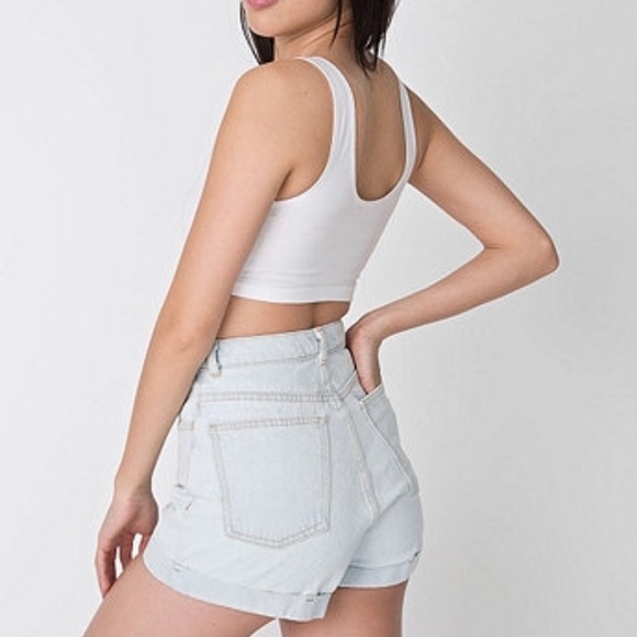 American Apparel Pants - High waisted denim shorts